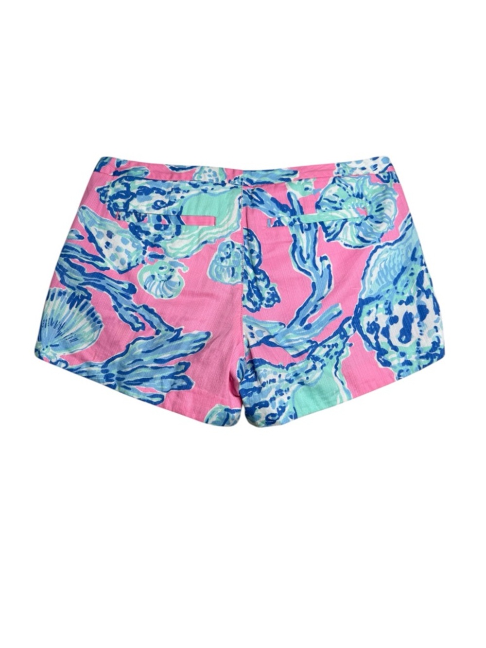 Lilly Pulitzer Adie Shorts Pink Pout Barefoot Princess Shell Print Size 2 - Picture 3 of 4